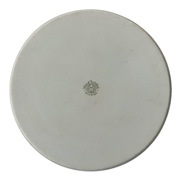 Antique Hand-Painted Nippon Porcelain Saucer, 7" – Moriage Gold Trim, Black & Fl - Picture 3 of 4